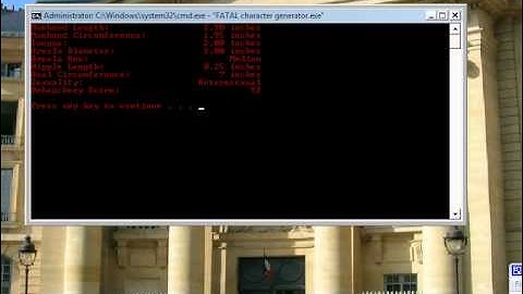 F.A.T.A.L Character Generator
