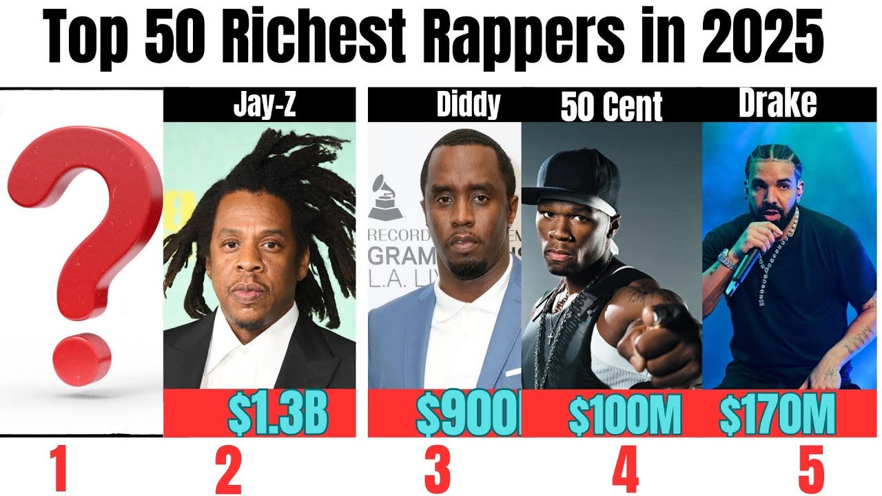 Top 50 Richest Rappers In 2025 - YouTube
