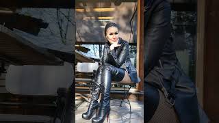 Famous Granate Travelling on terrace, listening to birds songs, miniskirt, thigh high boots, high heels Profile