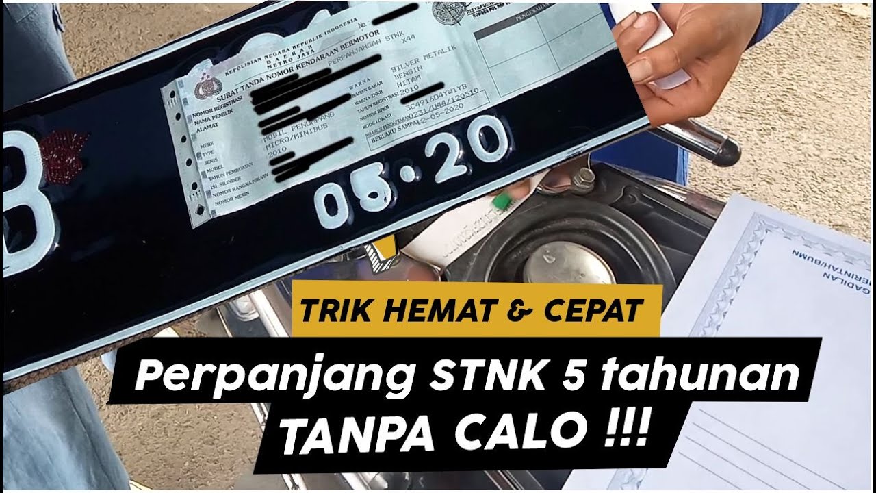 Cara perpanjang STNK 5 tahunan ganti kaleng plat nomor