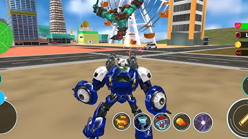 Flying Wild Tiger Robot Game 2022- Robot Dinosaur Games #83- Android Game play