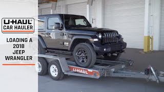 Loading a 2018 Jeep Wrangler On a U-Haul Car Hauler