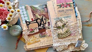A Handmade Scrapbook Junk Journal Flip through With A Story!