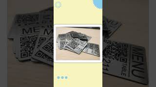 Custom Laser Engraved QR Code Tag: 76mm Square Disc