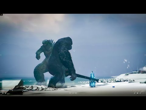 King Kong vs Mechagodzilla and Godzilla - GTA 5 King Kong mod - CocoBibu