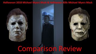 Halloween Kills Michael Myers Mask Comparison Review with Halloween 2018 mask