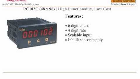 SELEC INDICATOR RC102 Rate RPM INDICATOR