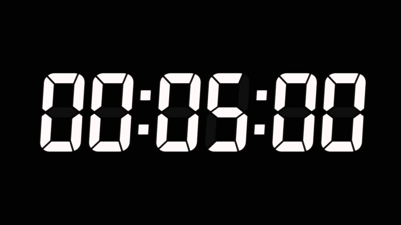 5 Minutes Digital Countdown Timer | Black Background | No Sounds - YouTube