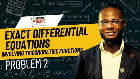 Exact Differential Equations Involving Trigonometric Functions||step by step guide ||