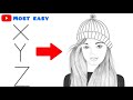 How to draw a girl wearing winter cap beautiful girl drawing with cap  pencil drawing for beginner