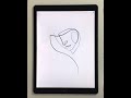 Minimal One Line Drawings of Faces Using the Apple iPad Pro and ProCreate App