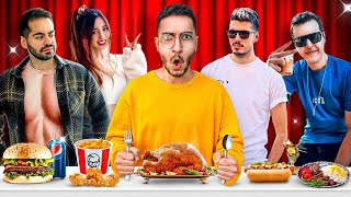 توی ۲۴ ساعت غذای مورد علاقه همه یوتوبر ها رو خوردم😵🍕