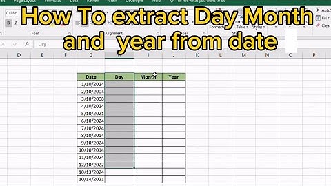 Date में से Day, Month और Year को अलग करें | Extract day month and year form date