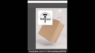 اضافة لوجو على شنطة او صندوق بالفوتوشوب |Place a logo on a bag in Photoshop #photoshop_shorts