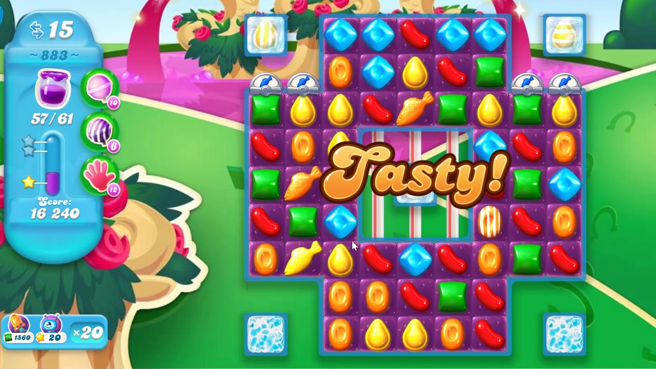 Candy Crush Soda Saga Level 883 BOOSTERS FROM DAILY BONUS + RAINBOW
