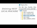 Deleting hkeylocalmachine