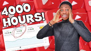 Get 4000 WATCH HOURS IN 30 DAYS | 4K Youtube Watch Time