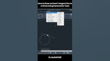How to Draw an Exact Tangent Line to a Circle Using Parametric Tools in AutoCAD #shorts