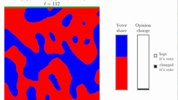 Voter cellular automata, synchronous update, Random rule