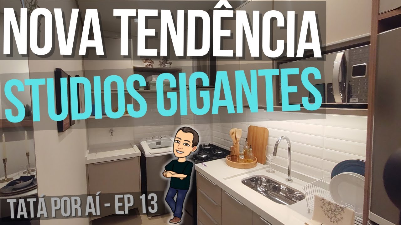 Nova tendência nos IMÓVEIS compactos! STUDIO GIGANTE de 2 dormitórios com 33 m2. Tatá por Aí - Ep 13
