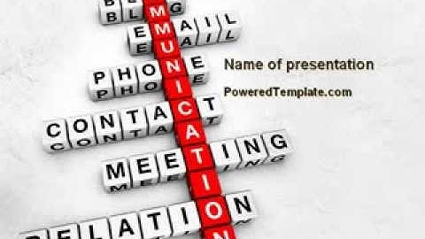 Modern Communication Crossword PowerPoint Template by PoweredTemplate.com