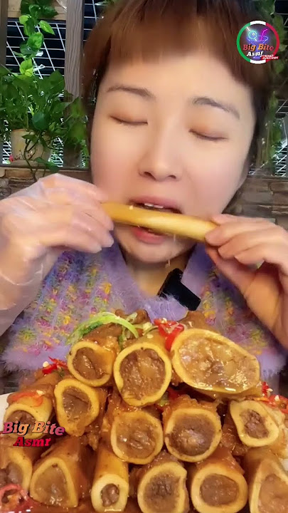 Spicy Bone Marrow ASMR Mukbang #Eating #Challenge #Mukbang #beef #lamb #asmreating