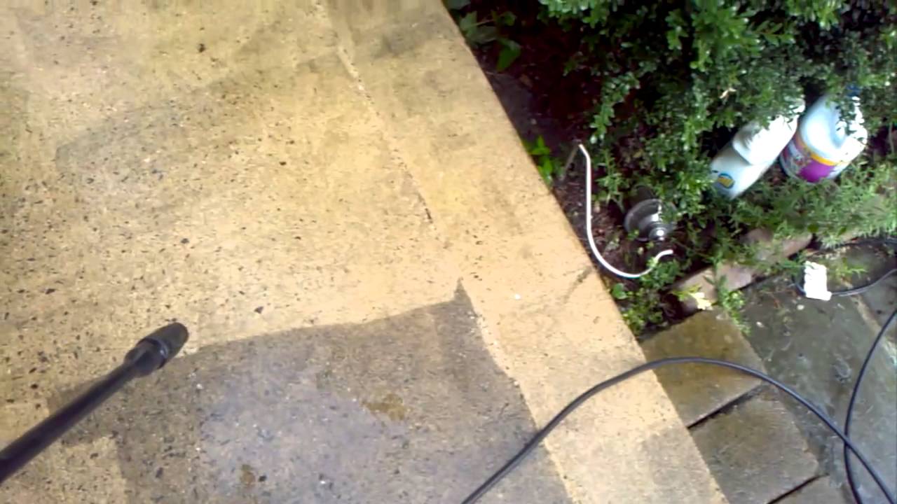 How to properly power wash your porch - YouTube