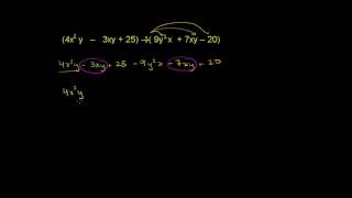 Celebrity Example 6: Subtracting polynomials with two variables | Algebra I | Khan Academy Net Worth