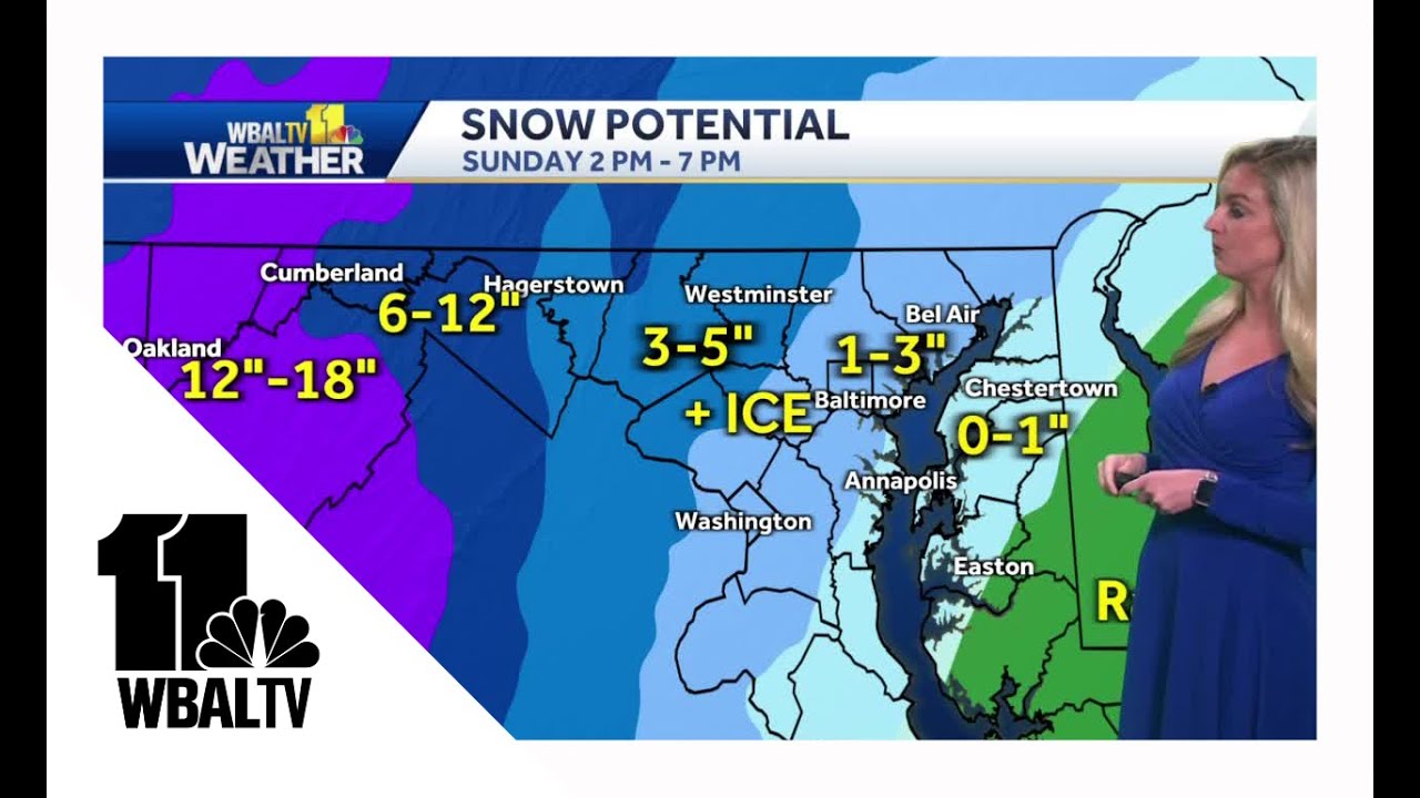Snow, Wintry Mix & Rain Coming Sunday - YouTube