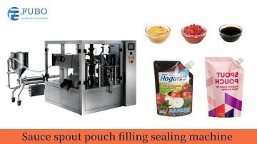 Sauce spout pouch filling sealing machine | stand up pouch ketchup filling machine