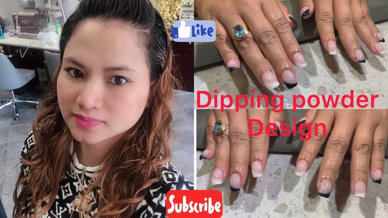 Dipping powder design with customers YouTube