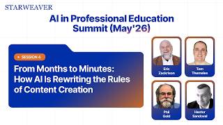 Celebrity Session4 | From Months to Minutes: How AI Is Transforming Content Creation, AIPE May'26 | Starweaver Profile