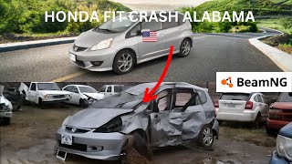 HONDA FIT CRASH ALABAMA | RECREATION | BeamNG.Drive #beamng