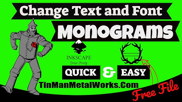 Change Text In The Free Antler Monogram File Using Inkscape. Learn How To Change Text In A SVG file.