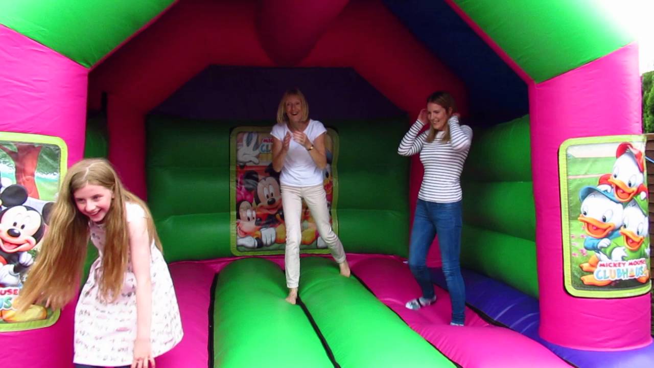 Elizabeth and Jane bouncing around
