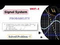 Solved Problem -7 | PROBABILITY | Signal System | Vijaya Academy |