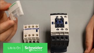 Mounting Auxiliary Contact Block to TeSys D Series Contactor | Schneider Electric Support