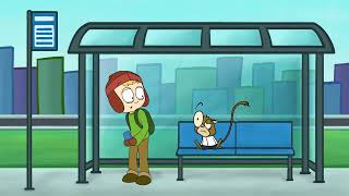 Bus Stop Pantomime | Hand Drawn 2D Animation