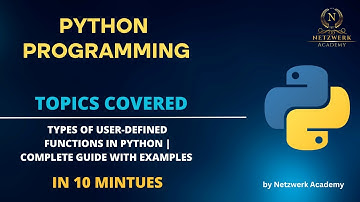 Types of User-Defined Functions in Python | Complete Guide with Examples 🔍