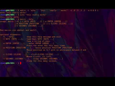 Linux based comandline macro program.
