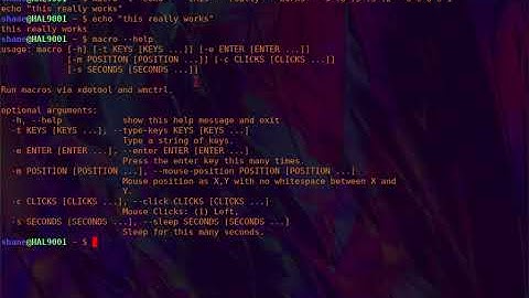 Linux based comandline macro program.