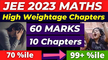 JEE Mains 2023: 60 Marks from ONLY 10 Chapters 🔥 JEE Mains Maths High Weighatge Chapters