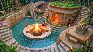 Real Life Underground Living - Building A Hidden Underground House With Secret Pool Waterslide​ Park