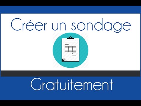 Vidéo: Comment Faire Un Sondage