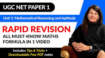 Math Weak? This One Video Covers All Formulas You Need | UGC NET Paper 1: Mathematical Aptitude|