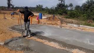 Building in Liberia| Casting of foundation and plumbing work done