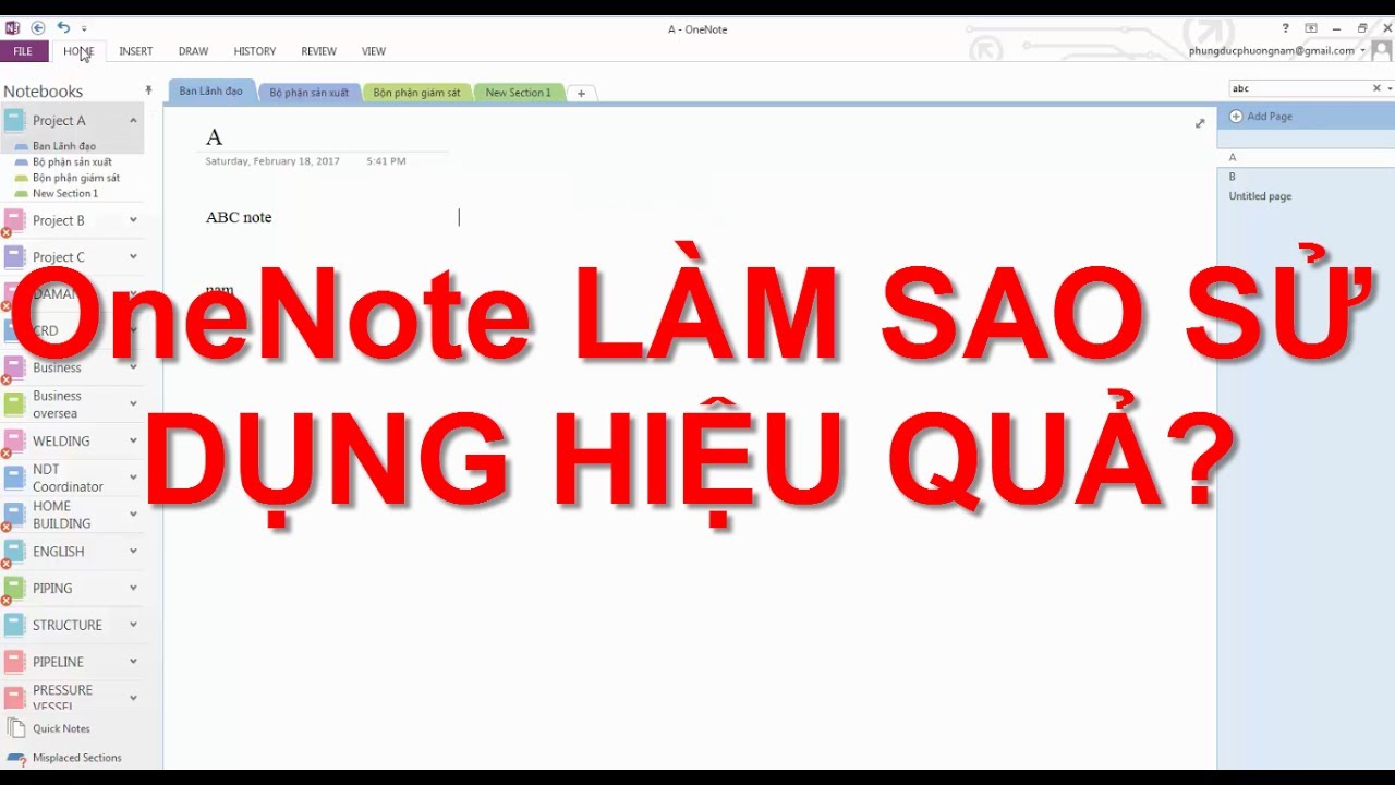 OneNote LÀM SAO SỬ DỤNG OneNote HIỆU QUẢ TRONG CÔNG VIỆC VÀ HỌC TẬP ...