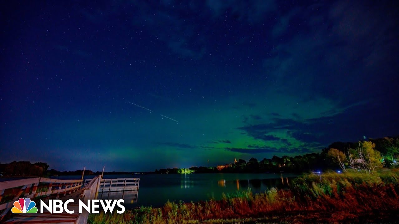 Northern lights illuminate the skies over Minnesota