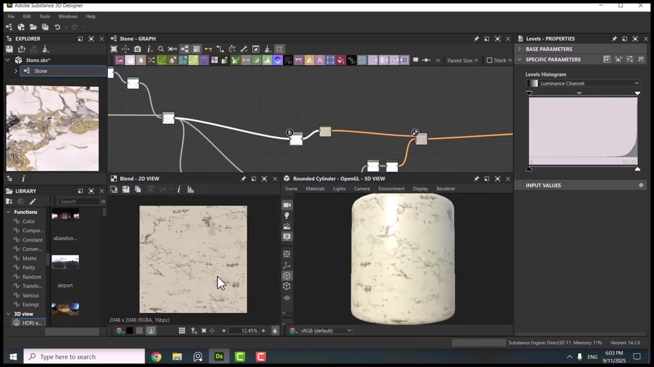 Substance Designer Stone Slab Tutorial — Procedural Node Workflow + SBSAR + Q&A Support 