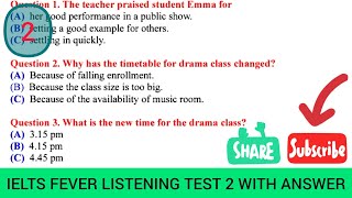 Ielts fever listening test 2